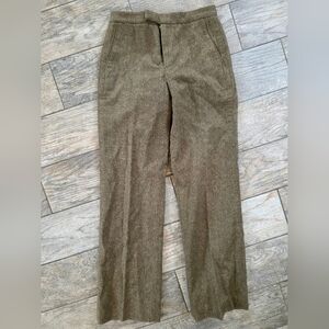 Banana Republic 100% Wool Green Womens Dress Pants Work Career Sz 2